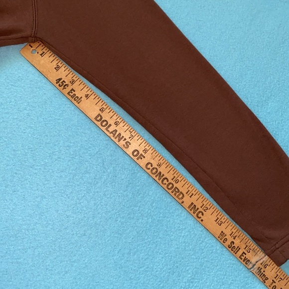 BLAIR mock turtleneck long sleeve chocolate brown embroidered crest fall size M - Picture 10 of 10